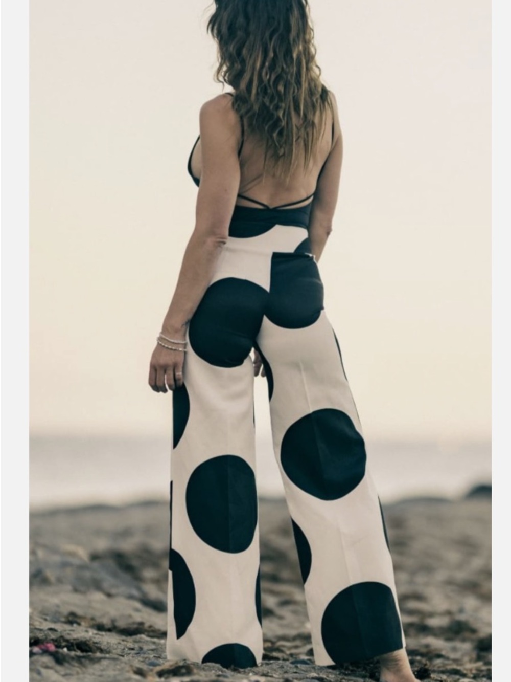 Zara Polka Dot Wide Leg Trousers - Picture 13 of 16
